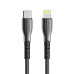 Кабель Aspor A110PD L Type-C – Lightning 27W/2м Nylon- чорний Кабель Aspor A110PD L Type-C – Lightning 27W/2м Nylon- чорний