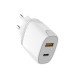 Мережевий зарядний пристрій Aspor A816 PD 20W + QC Fast Charger- білий Мережевий зарядний пристрій Aspor A816 PD 20W + QC Fast Charger- білий