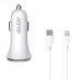 Автомобільний зарядний пристрій Aspor A903 (2USB/3.4A) + USB кабель Lightning- білий Автомобільний зарядний пристрій Aspor A903 (2USB/3.4A) + USB кабель Lightning- білий
