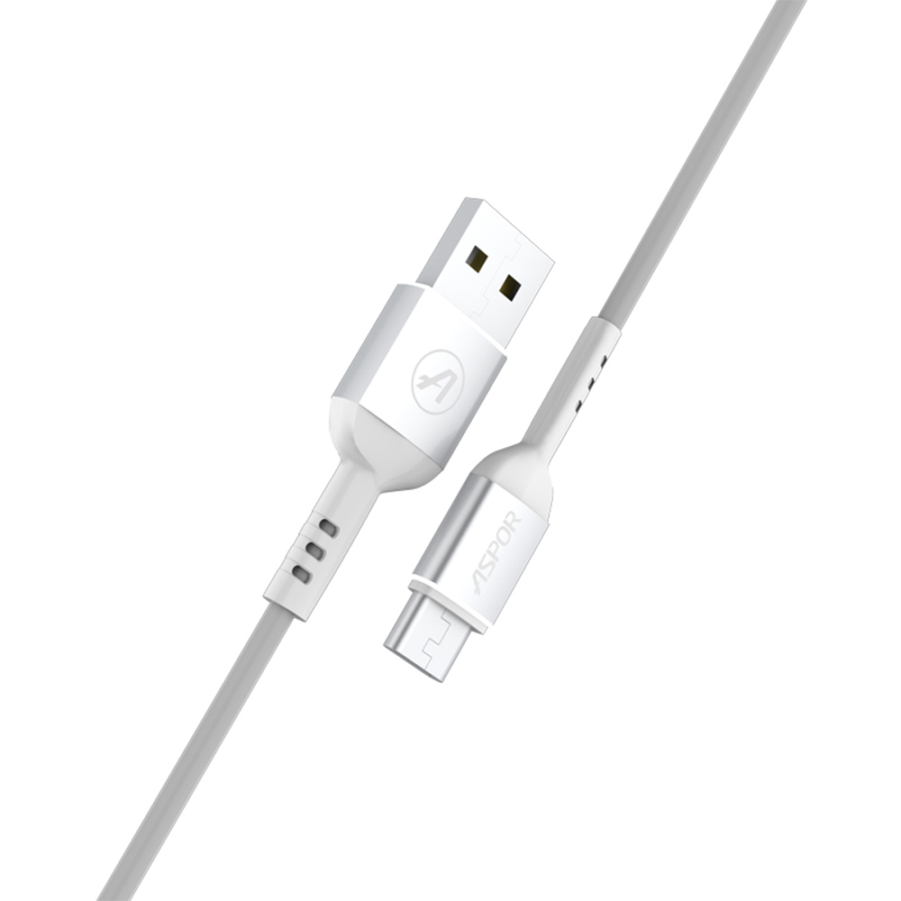 Кабель Aspor A123 USB – Type-C (2.1A/1.2м)- білий