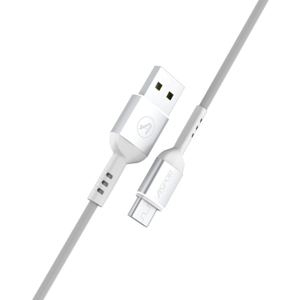 Кабель Aspor A123 USB – Type-C (2.1A/1.2м)- білий