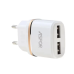 Мережевий зарядний пристрій Aspor A828 Eco 2USB/2.4A + кабель USB – Lightning- білий Мережевий зарядний пристрій Aspor A828 Eco 2USB/2.4A + кабель USB – Lightning- білий