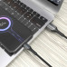 Кабель Aspor AC-10 Nylon LED USB – Type-C (3A/1м)- чорний