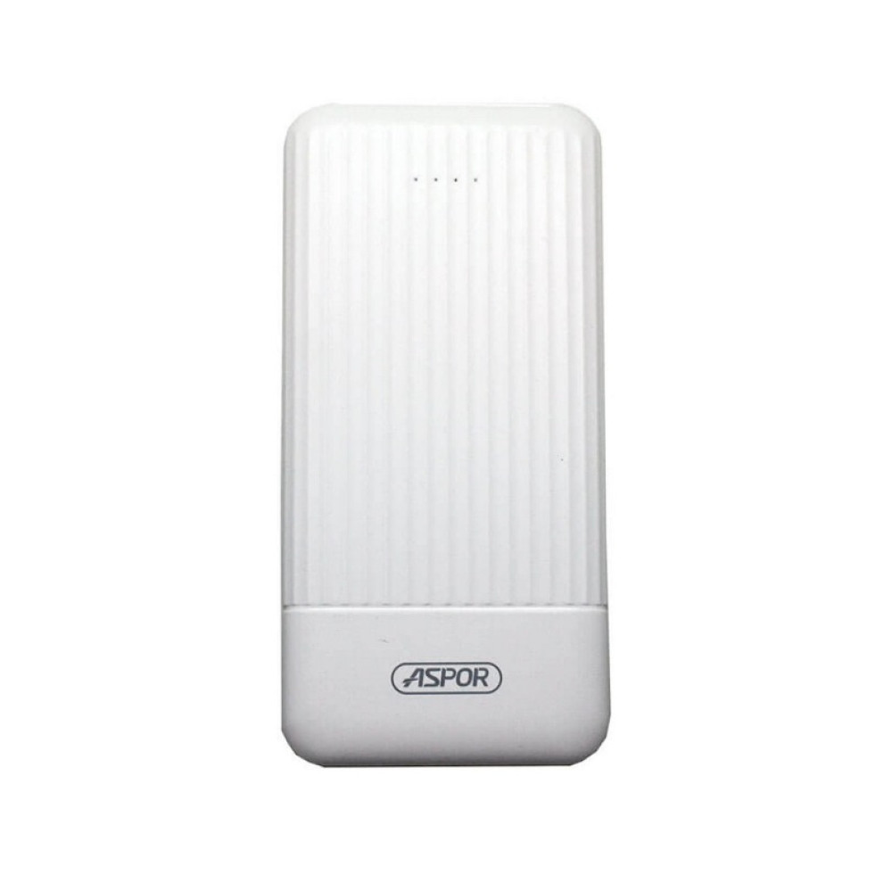 Портативний зарядний пристрій (Повербанк) Aspor A323 10000 mAh (Micro/Type-C/2USB/2.4A/2.4A)- білий