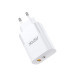 Мережевий зарядний пристрій Aspor A851 Universal Travel Charge (USB/USB-C/3A/65W)- білий Мережевий зарядний пристрій Aspor A851 Universal Travel Charge (USB/USB-C/3A/65W)- білий