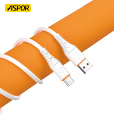 Кабель Aspor A125 Quick Charge USB – Micro (6A/1м)- білий