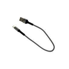 Кабель Aspor A163 Fast Charge USB – Lightning (3A/0.3м)- графітовий