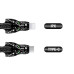 Кабель Aspor A197 Dragon Nylon LED USB – Type-C (2.4A/1м)- чорний