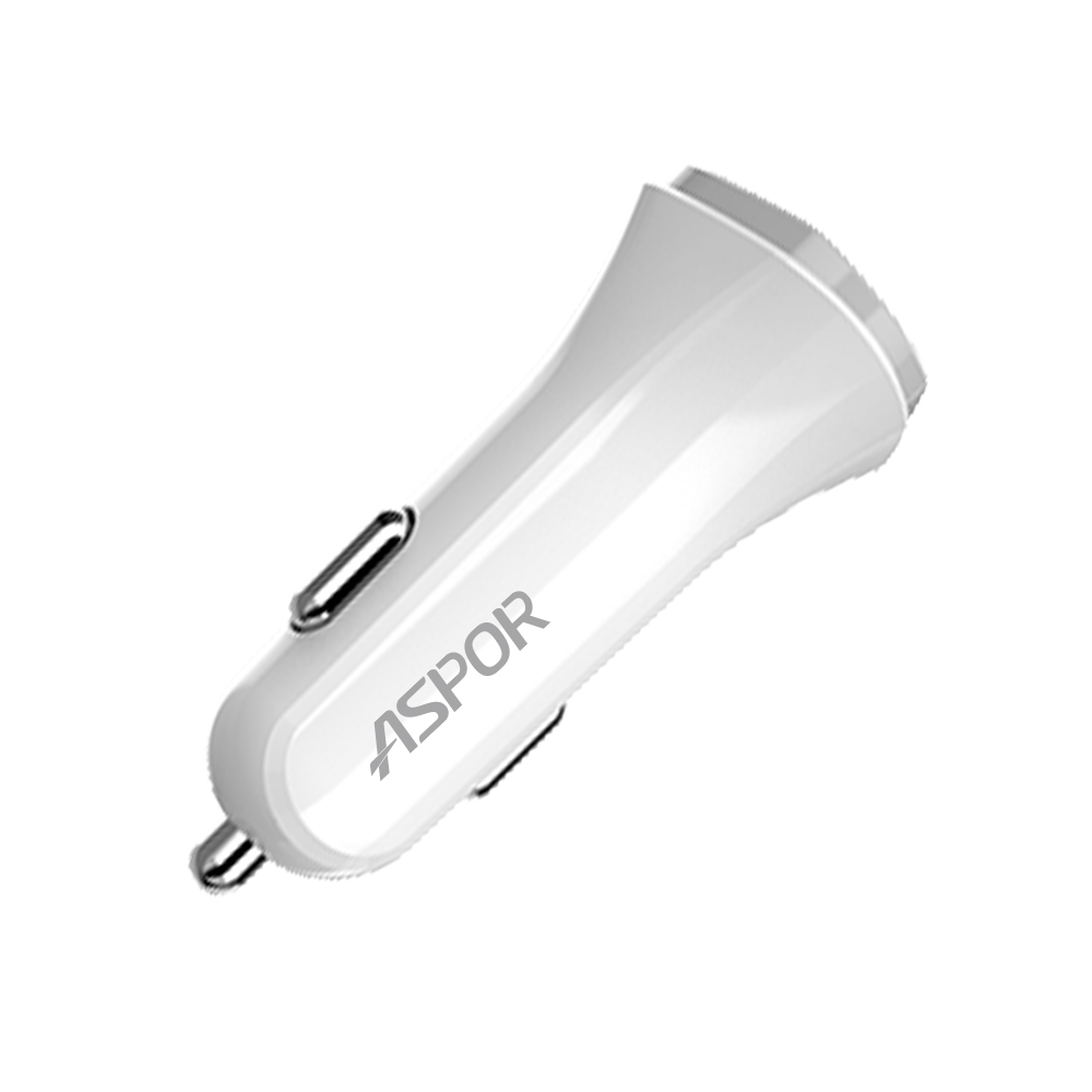 Автомобільний зарядний пристрій Aspor A906 PD (USB-C/3A/20W) + кабель Type-C – Type-C- білий