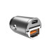 Автомобільний зарядний пристрій Aspor A908 Mini Metal (USB/USB-C/4.8A/30W)- графітовий Автомобільний зарядний пристрій Aspor A908 Mini Metal (USB/USB-C/4.8A/30W)- графітовий