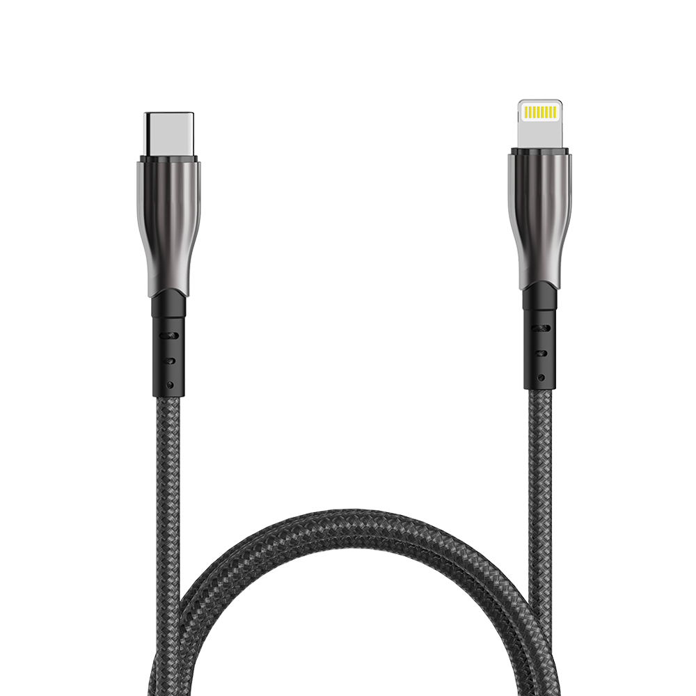 Кабель Aspor A110 Quick Charge Type-C – Lightning 3A/20W/1м- чорний