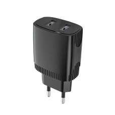 Мережевий зарядний пристрій Aspor A811 (2USB/2.4A)- чорний