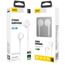 Навушники з мікрофоном Aspor A219 Stereo Earphone (3.5мм)- білий