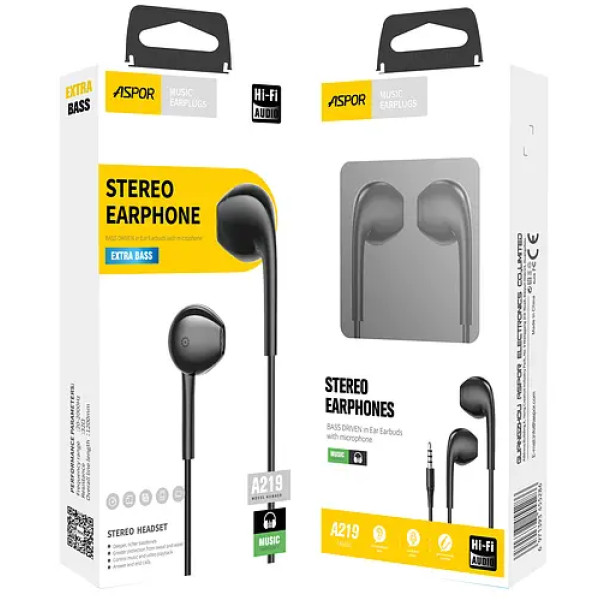 ΠΠ°Π²ΡΡΠ½ΠΈΠΊΠΈ Π· ΠΌΡΠΊΡΠΎΡΠΎΠ½ΠΎΠΌ Aspor A219 Stereo Earphone (3.5ΠΌΠΌ)- ΡΠΎΡΠ½ΠΈΠΉ ΠΠ°Π²ΡΡΠ½ΠΈΠΊΠΈ Π· ΠΌΡΠΊΡΠΎΡΠΎΠ½ΠΎΠΌ Aspor A219 Stereo Earphone (3.5ΠΌΠΌ)- ΡΠΎΡΠ½ΠΈΠΉ