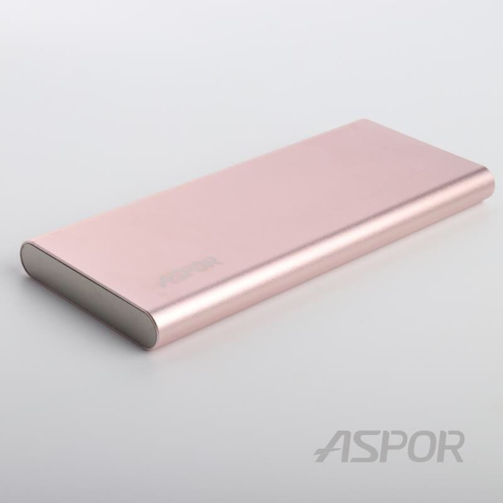 Портативний зарядний пристрій (Повербанк) Aspor A383 10000 mAh- рожеве золотий