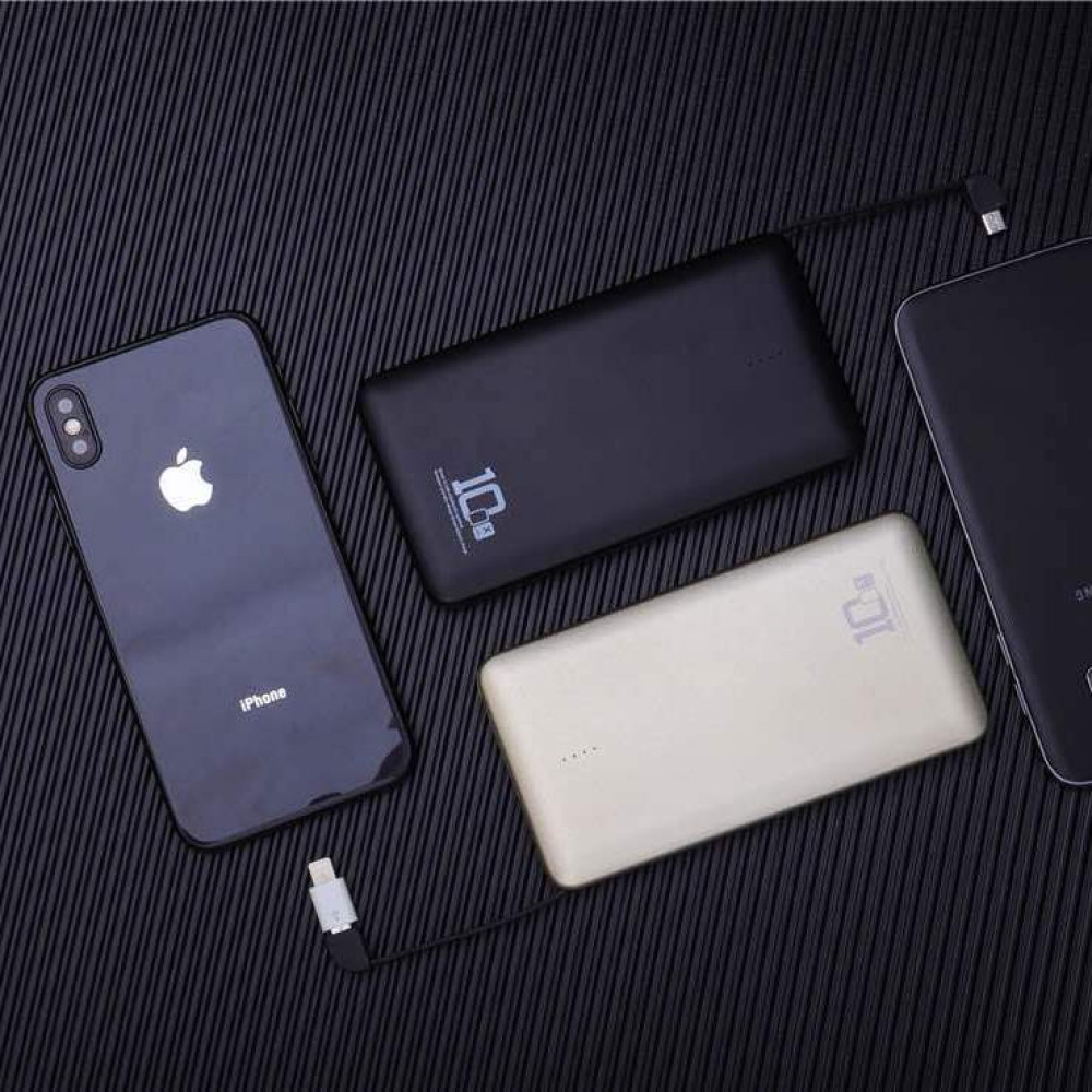 Портативний зарядний пристрій (Повербанк) Aspor A338 10000 mAh- чорний