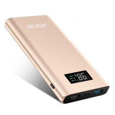 Портативний зарядний пристрій (Повербанк) Aspor Q388 10000 mAh- золотий Портативний зарядний пристрій (Повербанк) Aspor Q388 10000 mAh- золотий