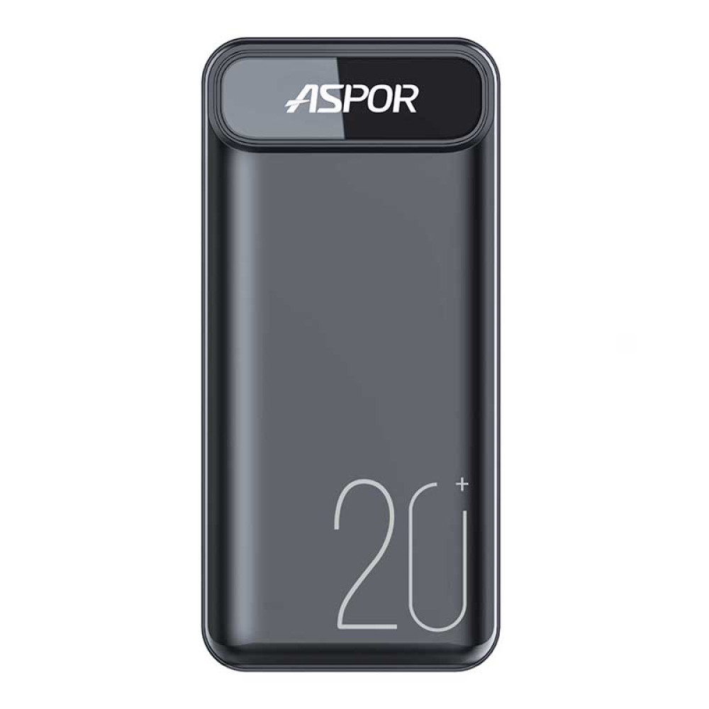 Портативний зарядний пристрій (Повербанк) Aspor A396 PD 20000 mAh- чорний