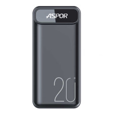 Портативний зарядний пристрій (Повербанк) Aspor A396 PD 20000 mAh- чорний
