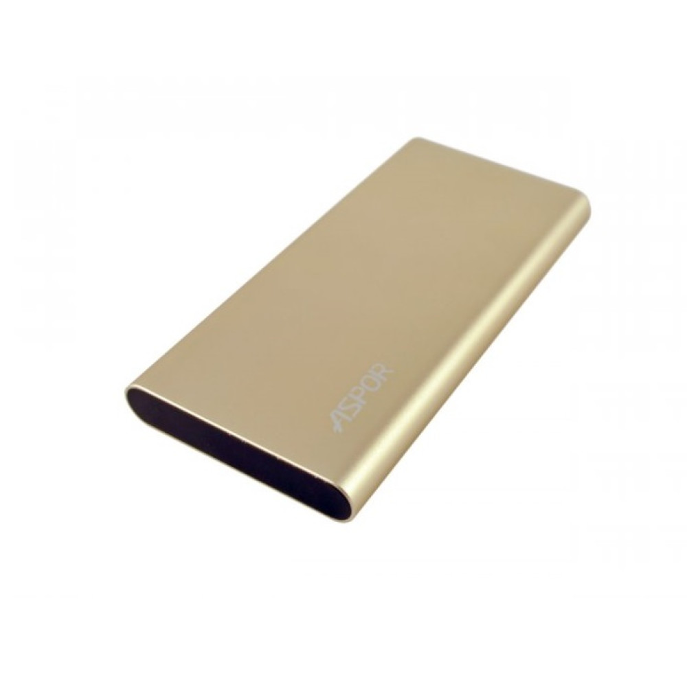 Портативний зарядний пристрій (Повербанк) Aspor A373 6000 mAh- золотий