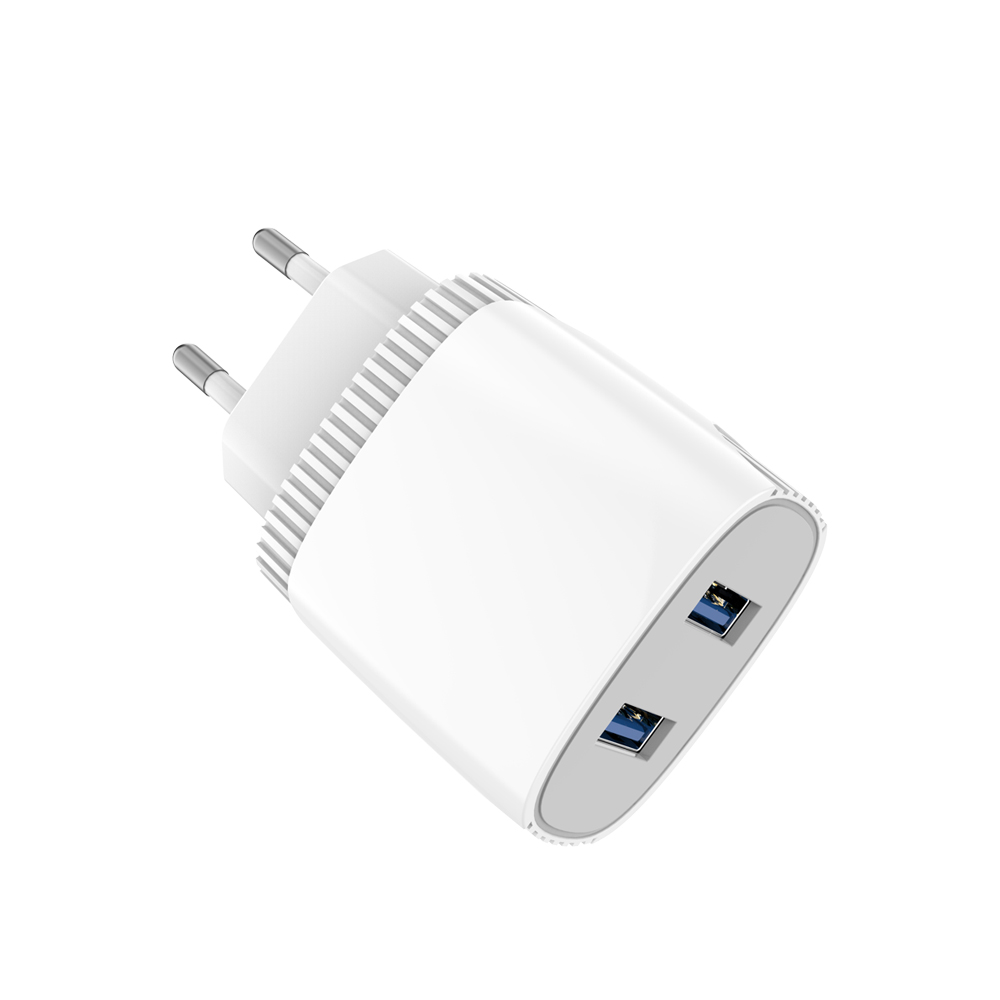 Мережевий зарядний пристрій Aspor A811 (2USB/2.4A) + USB кабель Type-C- білий