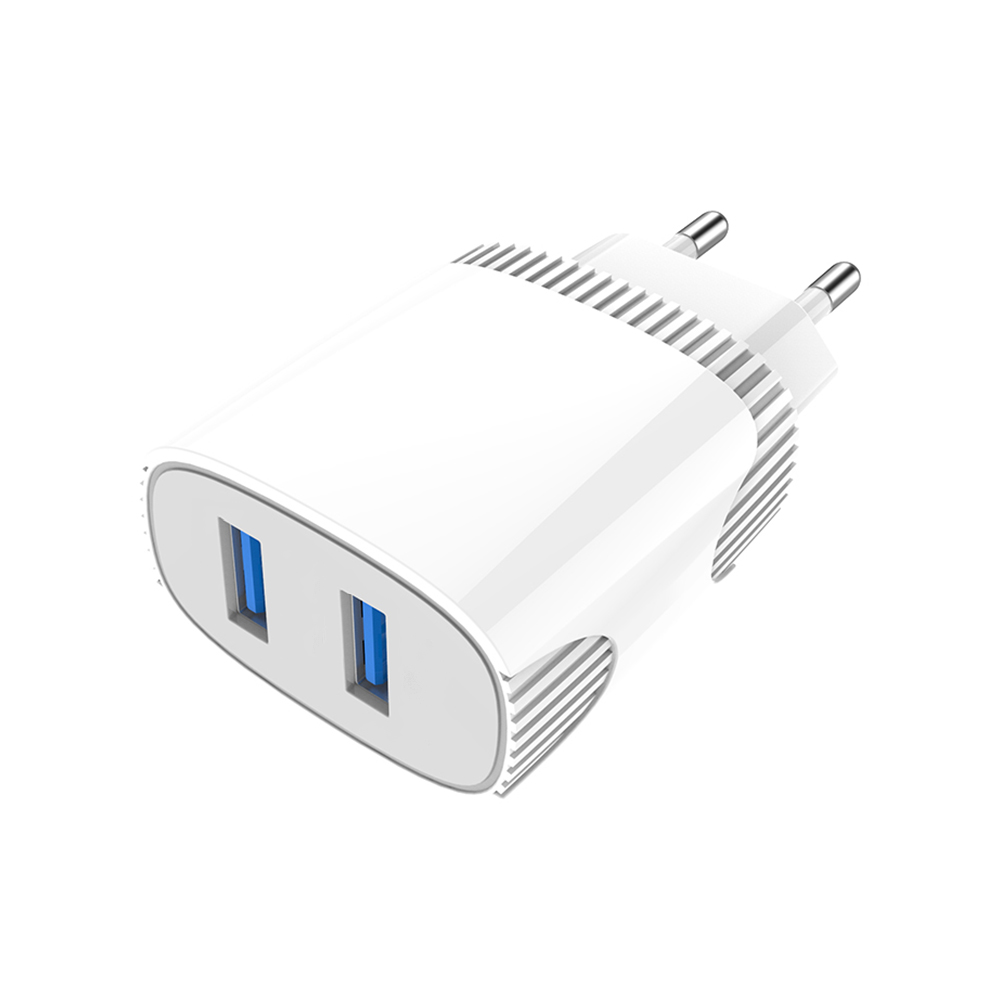 Мережевий зарядний пристрій Aspor A811 (2USB/2.4A) + USB кабель Type-C- білий