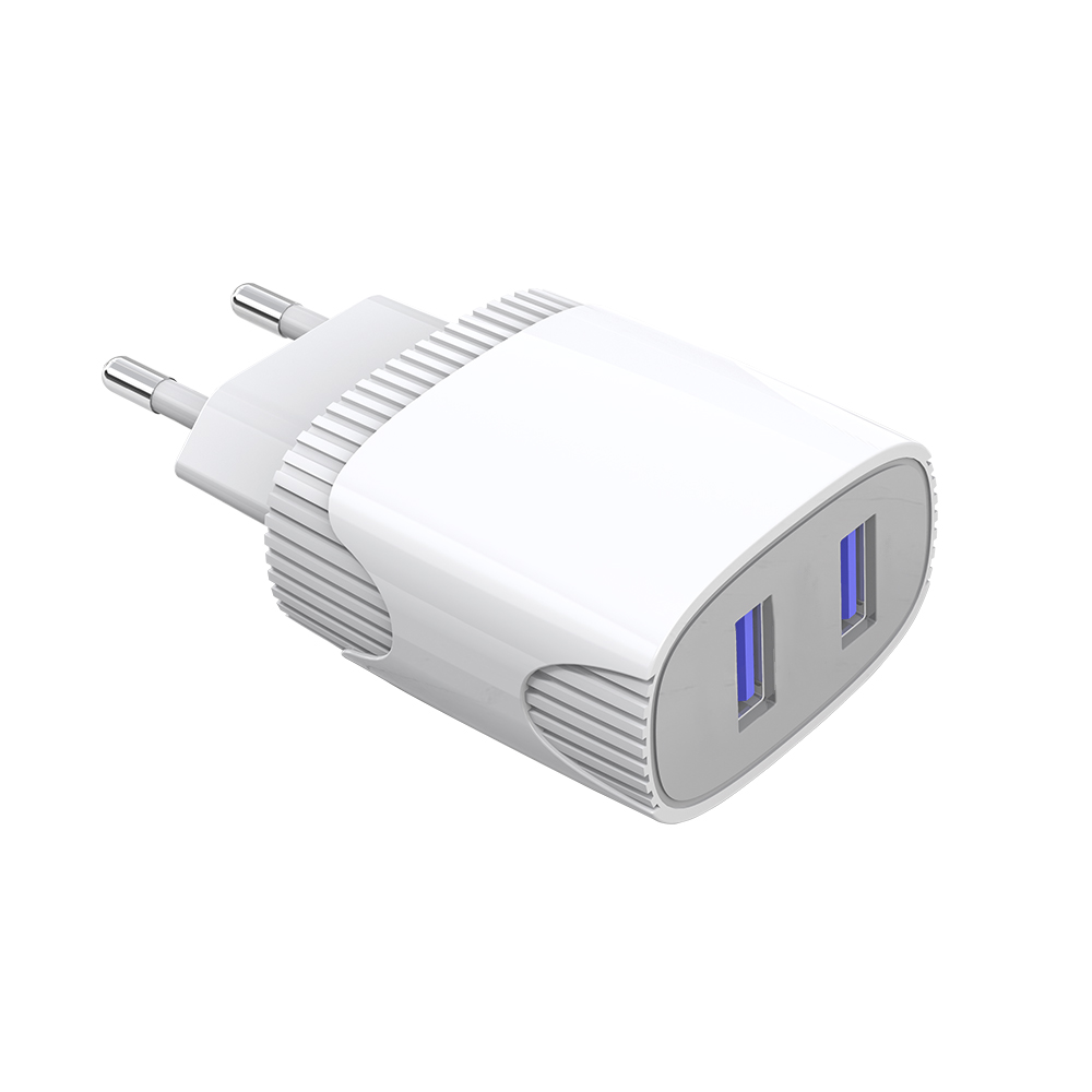 Мережевий зарядний пристрій Aspor A811 (2USB/2.4A) + USB кабель Type-C- білий