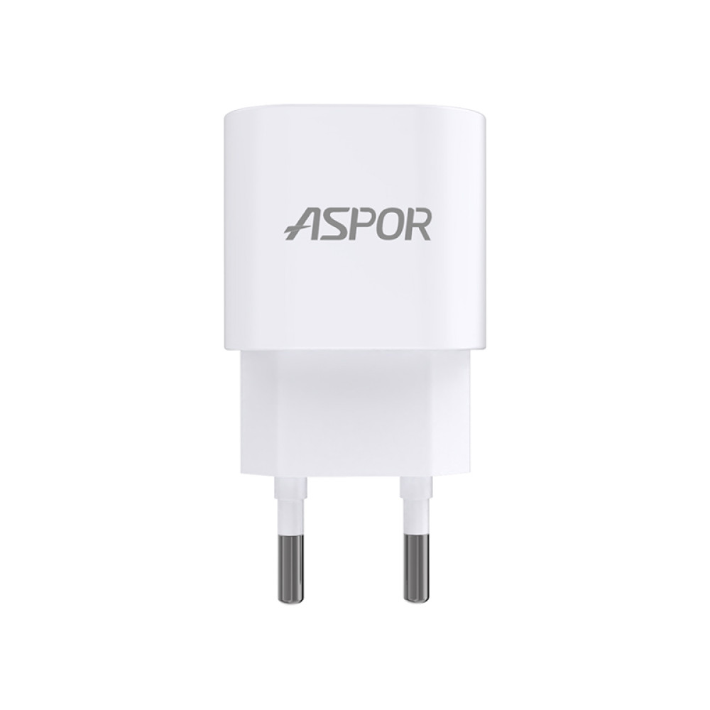Мережевий зарядний пристрій Aspor A818 Plus (1USB/2.4A)- білий