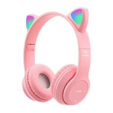 Bluetooth навушники CAT Ear P47M LED- персиковий