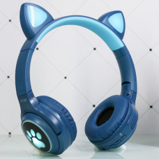 Bluetooth навушники CAT Ear XY-231 LED- темно-синій