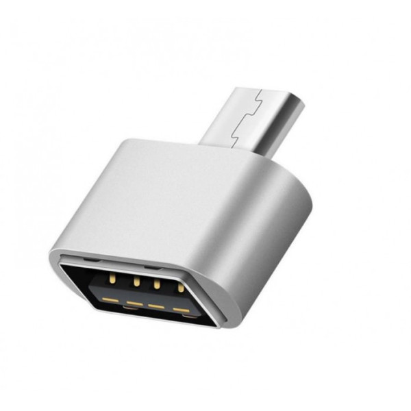 Перехідник OTG USB – micro USB- срібло Перехідник OTG USB – micro USB- срібло