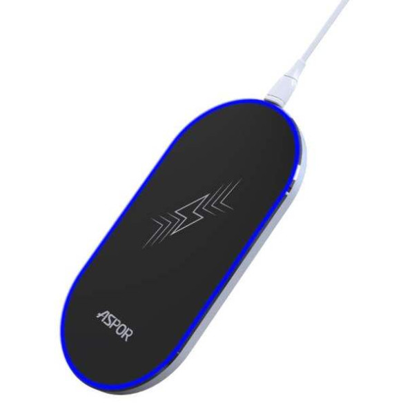 Бездротовий зарядний пристрій Aspor Wireless Charger A522 (5V/2A)- чорний Бездротовий зарядний пристрій Aspor Wireless Charger A522 (5V/2A)- чорний