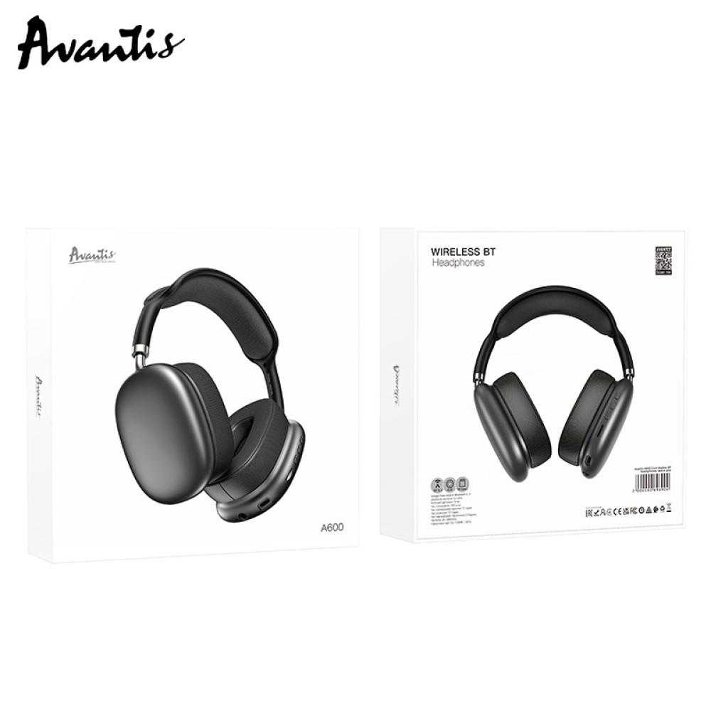 Bluetooth навушники Avantis A600 Cool Shadow- сірий