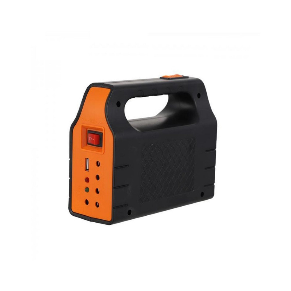 Ліхтар-світильник JA-2007 3в1 (PowerBank 5000mAh/2 лампочки/сонячна батарея/Type-C)- помаранчевий- чорний