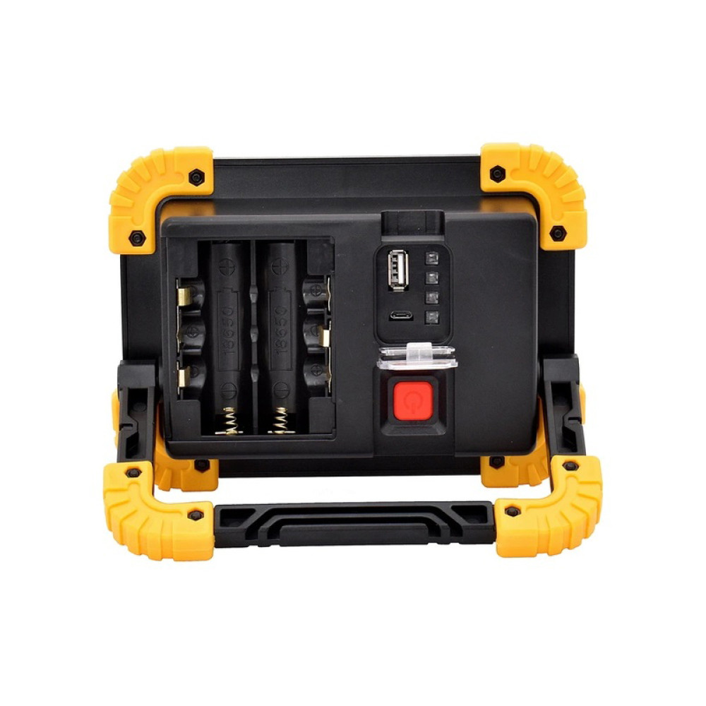 Прожектор світлодіодний L802-20W-2COB+1W + PowerBank- чорний-жовтий
