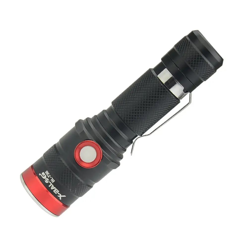 Ручний ліхтарик Police BL-736-T6 metal + акумулятор Li-Ion- чорний