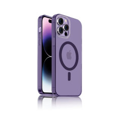 Чохол накладка Silicone Clear Case Full MagSafe для iPhone 14 Pro Max- deep purple