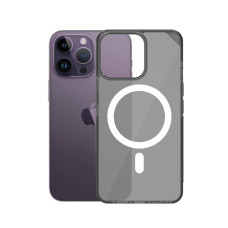 Чохол накладка Silicone Clear Case Full MagSafe для iPhone 14 Pro Max- grey