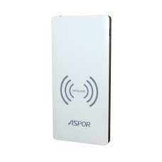 Портативний зарядний пристрій (Повербанк) Aspor A341W 8000 mAh- біло-чорний