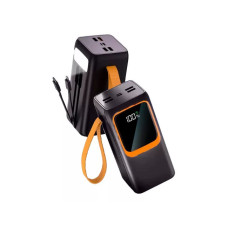 Портативний зарядний пристрій (Повербанк) Aspor A350 50000 mAh (4USB/Type-C/Lightning/22.5W) - чорний