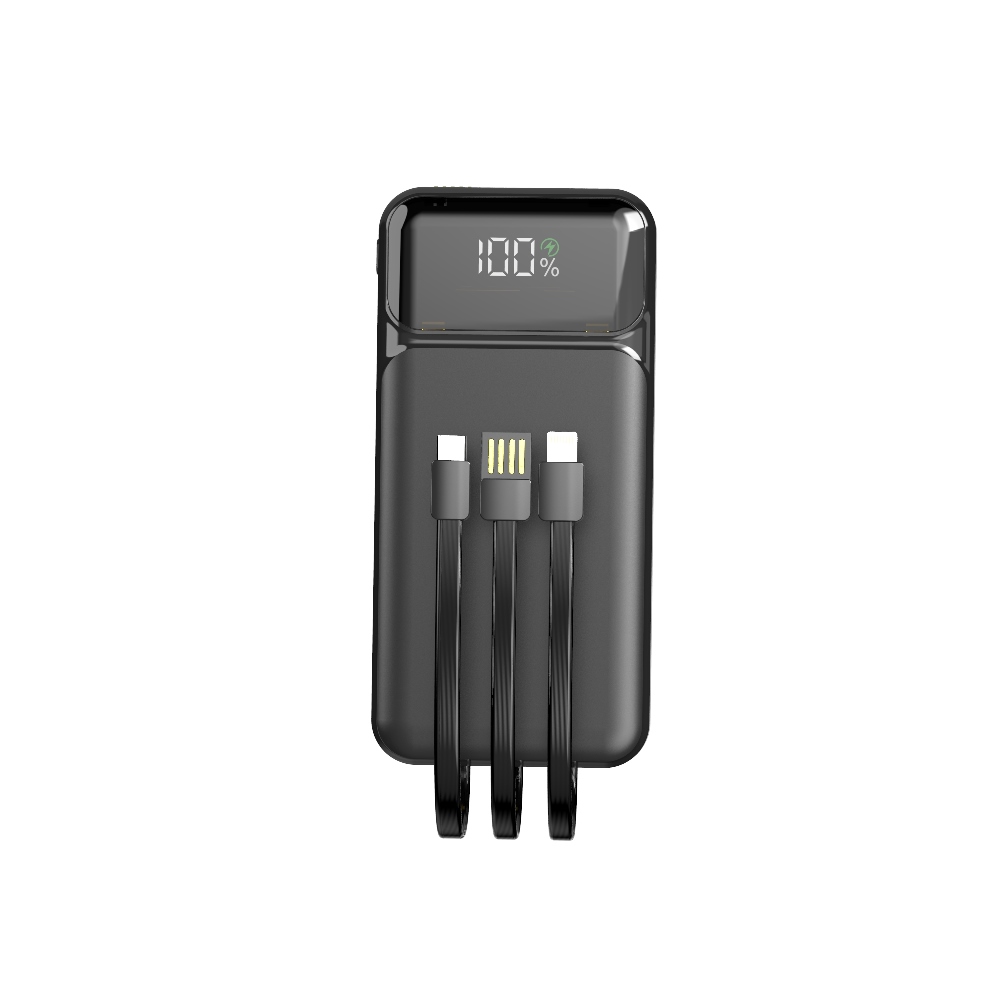 Портативний зарядний пристрій (Повербанк) Aspor A315 Fast Charge 10000 mAh (USB-C/USB/Type-C/Lightning/22.5W)- чорний