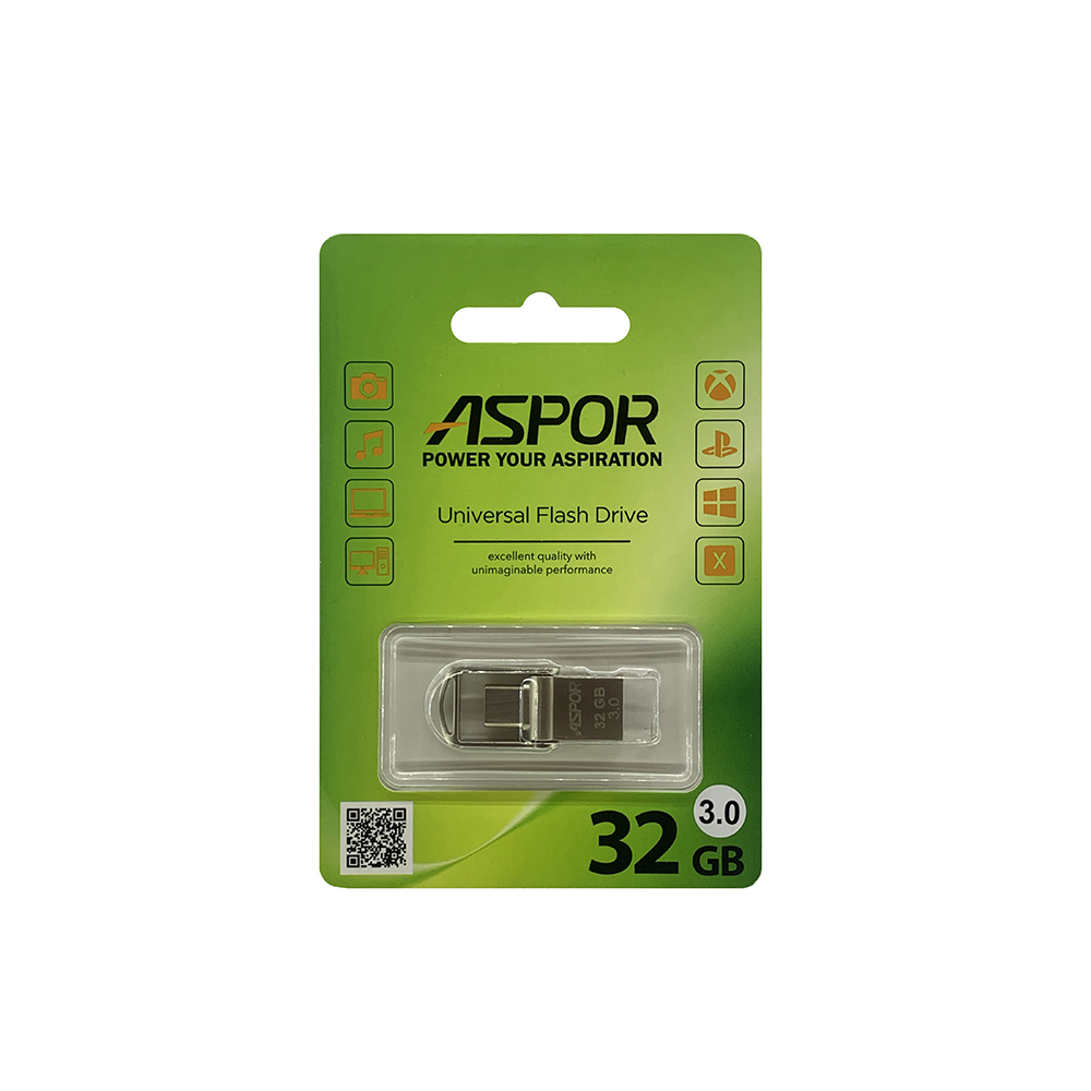 USB Flash Aspor AR104 Type-C 3.0 32GB- срібло