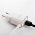 Мережевий зарядний пристрій Aspor A802 (1USB/1A) LED + USB кабель Type-C- білий