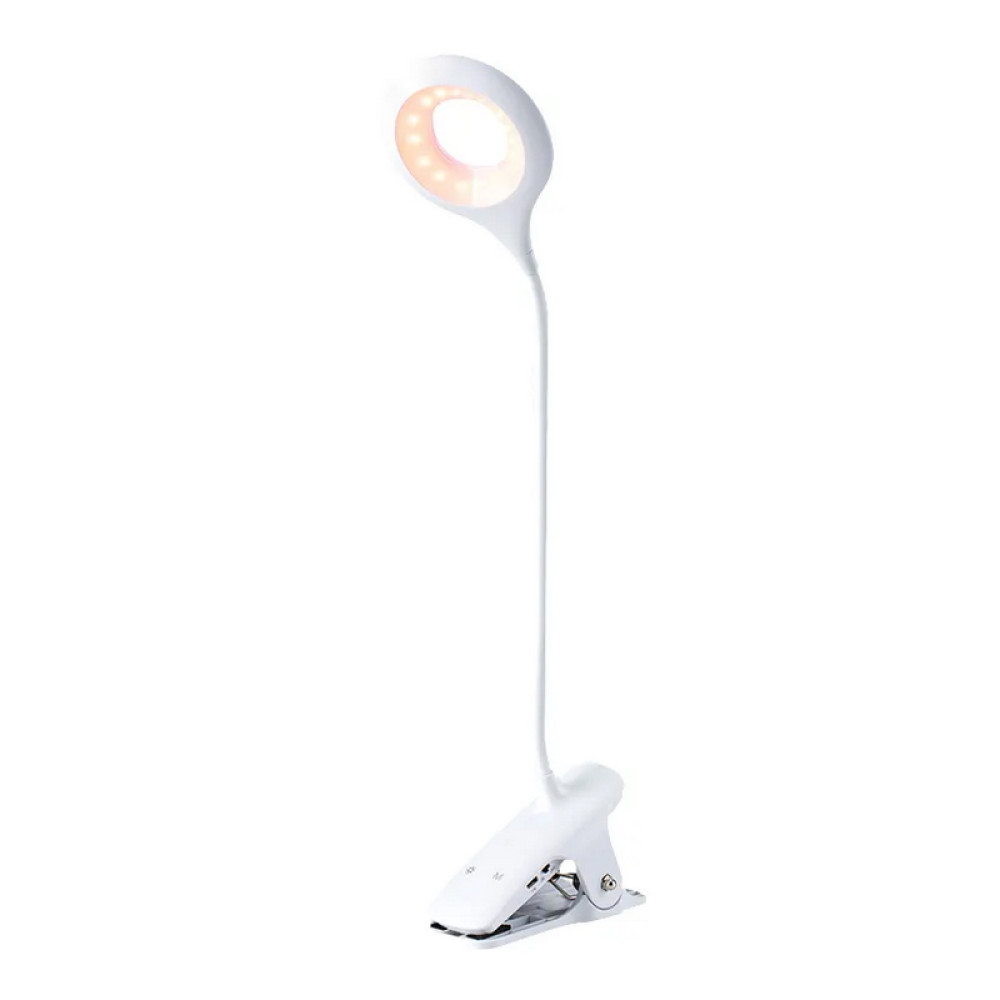 Настільна лампа з акумулятором SB-830E LED Flexible Clip (700mAh/5V/5W)- білий