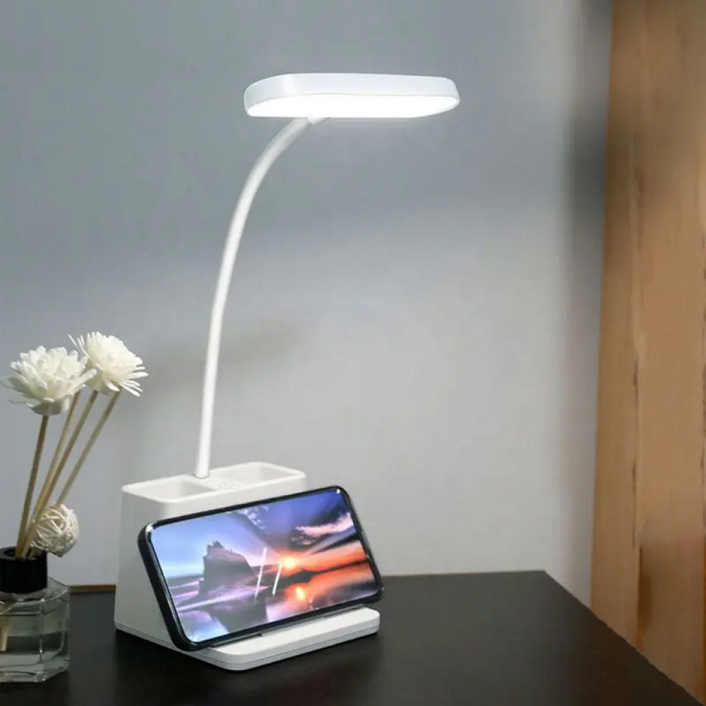 Настільна лампа з акумулятором та органайзером SB-825 LED Flexible (700mAh/5V/3W)- білий