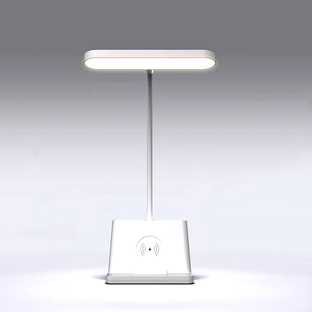 Настільна лампа з органайзером SD-873W5 LED Flexible + Wireless Charge (5V/5W/1.8A)- білий