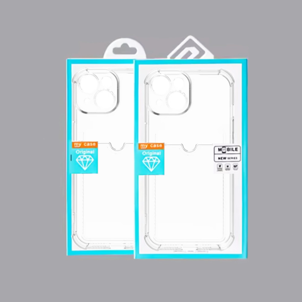 Чохол накладка Shockproof Card Slots для iPhone 14 Pro Max- прозорий