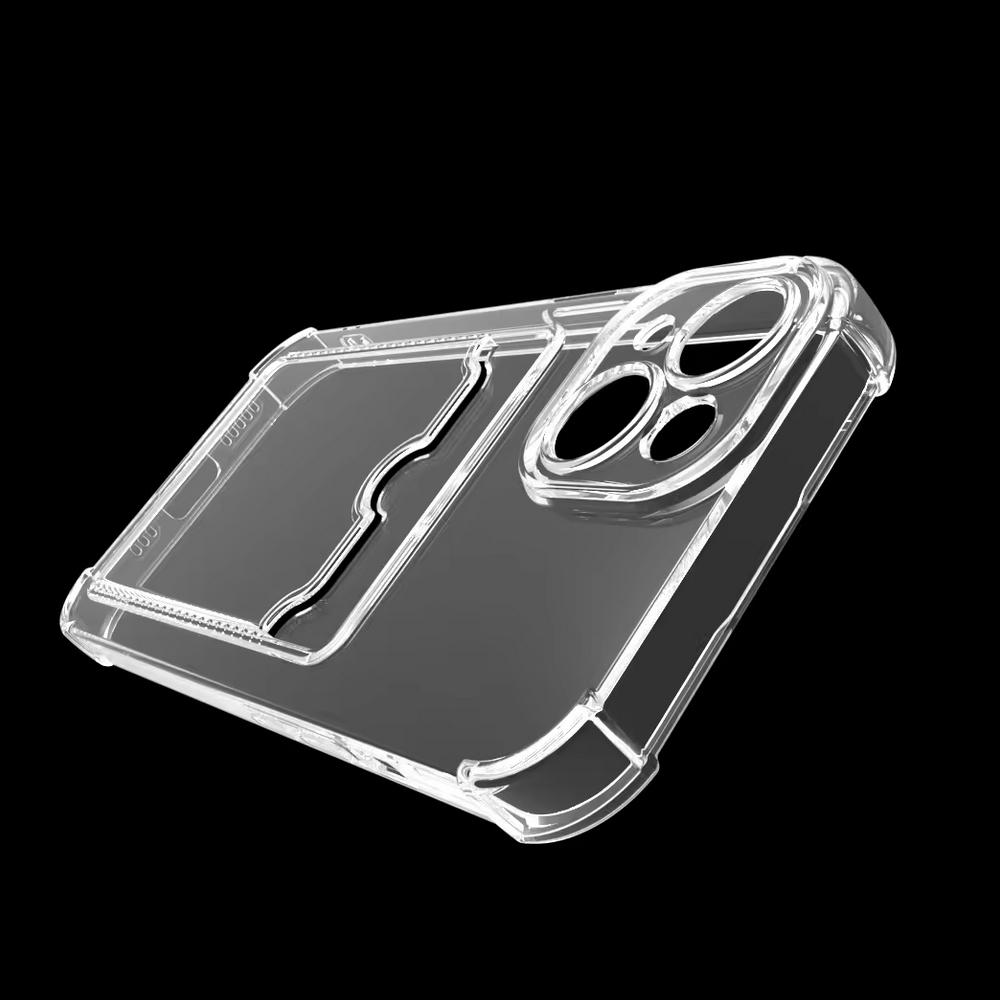 Чохол накладка Shockproof Card Slots для iPhone 14 Pro Max- прозорий