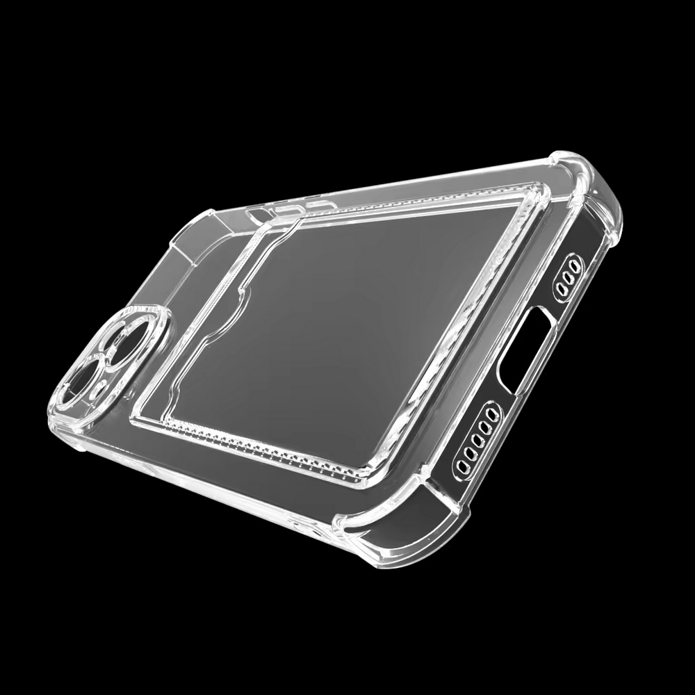 Чохол накладка Shockproof Card Slots для iPhone 14 Pro Max- прозорий
