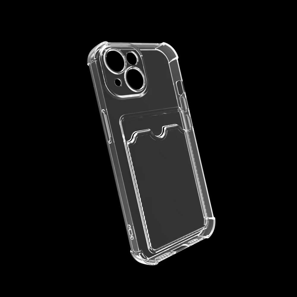 Чохол накладка Shockproof Card Slots для iPhone 14 Pro- прозорий